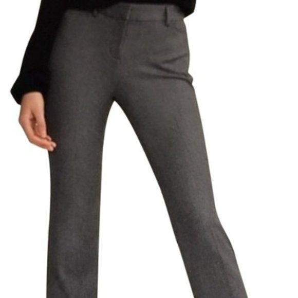 Express Slim Fit Pants 8R Straight Leg Gray Mid Rise Columnist Stretch Women's - Picture 2 of 5
